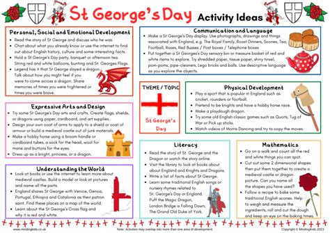 st george's day activities eyfs